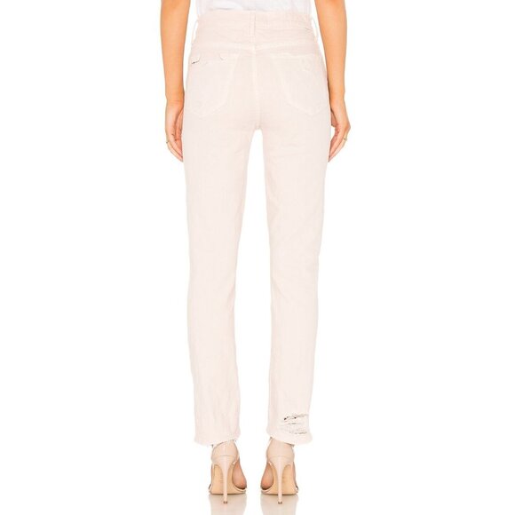 MOTHER The High Waisted Rascal Ankle Soft Pink Slim Straight Leg Jeans, Size 30 - Picture 4 of 15